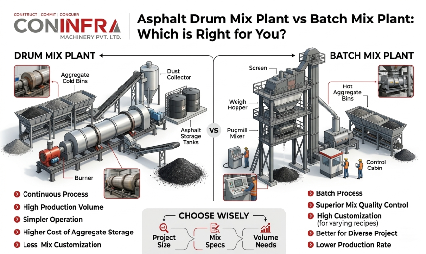 Asphalt Drum Mix Plant vs Batch Mix Plant: Which is Right for You?