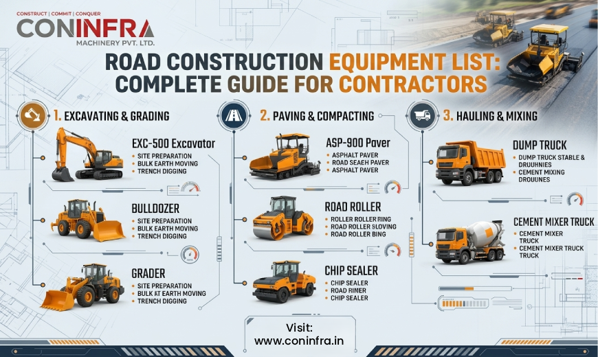 Road Construction Equipment List: Complete Guide for Contractors